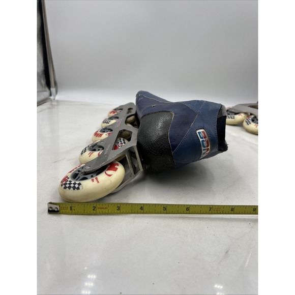 Vintage Bont Sharkie 5 Wheel Inline Speed Skates Mens Size 8 Inferno Rails - Picture 15 of 16